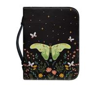 Ceudet Housse de bible multifonction pour homme et femme avec fermeture éclair et poignée pour étudier la Bible, Papillon Floral, XL