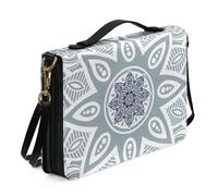 Ceudet Housse de bible occidentale pour femmes et hommes avec poches en cuir pour homme et femme, Motif mandala vert., xx-large