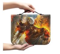 Ceudet Housse de bible pour femme, sac de bible d'église avec poignée pour housse de bible, sac de transport pour housse de Bible, fleurs et croix, taille L, Aigle chauve, xx-large