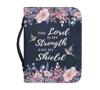 Ceudet Housse de bible pour femmes et filles en cuir synthétique avec poignée portable et étanche, Colibri, M: 9.2x6.3x1.6 Inch