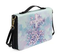 Ceudet Housse de bible pour femmes et filles, grand étui de bible avec bandoulière pour femmes et filles, étui fourre-tout portable pour la Bible, Be Still and Know That I am God, taille XL, Croix