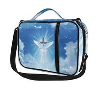 Ceudet Housse de bible pour homme et femme avec poches - Jolie housse de bible Diversebee avec sangle, Imprimé croix de paix colombe, Taille unique