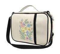 Ceudet Housse de bible pour homme et femme avec poches - Jolie housse de bible Diversebee avec sangle, Imprimé fleurs et croix colorées, Taille unique