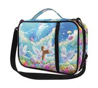 Ceudet Housse de bible pour homme et femme avec poches - Jolie housse de bible Diversebee avec sangle, Imprimé Cross Under Blue Sky, Taille unique