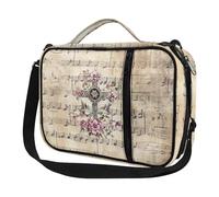 Ceudet Housse de bible pour homme et femme avec poches - Jolie housse de bible Diversebee avec sangle, Imprimé croix fleurie, Taille unique