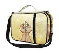 Ceudet Housse de bible pour homme et femme avec poches - Jolie housse de bible Diversebee avec sangle, Mains priantes Print01, Taille unique