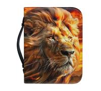 Ceudet Housse de bible pour homme et femme, étui de transport portable, sac d'église avec poignée, cadeaux pour l'église A, A et A, XL, Lion 6., L