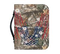 Ceudet Housse de bible pour homme et femme, étui de transport portable, sac d'église avec poignée, cadeaux pour l'église A, A et A, XL, Branches mortes et drapeaux, xx-large