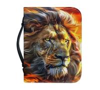 Ceudet Housse de bible pour homme et femme, étui de transport portable, sac d'église avec poignée, cadeaux pour l'église A, A et A, XL, Cool Lion, xx-large