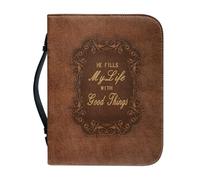 Ceudet Housse de bible pour homme et femme, étui de transport portable, sac d'église avec poignée, cadeaux pour l'église A, A et A, XL, Psaumes, L