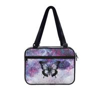 Ceudet Housse de bible pour homme et femme, grande taille, étui de transport pour église, école, sac biblique portable pour livres, stylos, cadeaux, Papillon galaxie violet, Taille unique