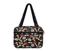 Ceudet Housse de bible pour homme et femme, grande taille, étui de transport pour église, école, sac biblique portable pour livres, stylos, cadeaux, Feuille de marguerite champignon papillon, Taille