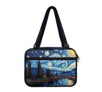 Ceudet Housse de bible pour homme et femme, grande taille, étui de transport pour église, école, sac biblique portable pour livres, stylos, cadeaux, Nuit étoilée de Van Gogh, Taille unique
