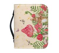 Ceudet Housse de bible pour homme et femme - Sac à main tendance pour accessoires bibliques - Étui de transport avec poche zippée - Cadeaux, Lapin Champignon Floral Papillon, XXLarge