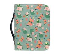 Ceudet Housse de bible pour homme et femme - Sac à main tendance pour accessoires bibliques - Étui de transport avec poche zippée - Cadeaux, Drôle hérisson papillon baie, XXLarge