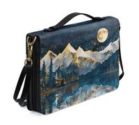 Ceudet Housse de livre pour Bible en cuir - Étui de transport pour Bible occidentale - Pour homme et femme, Peinture de paysage et de mer, L
