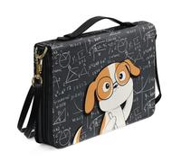 Ceudet Housses de Bible en cuir pour Bible occidentale personnalisées pour femmes et hommes - Housse de bible extra large pour homme et femme, Chien d'apprentissage, xx-large