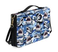 Ceudet Housses de Bible en cuir pour Bible occidentale personnalisées pour femmes et hommes - Housse de bible extra large pour homme et femme, Sharks, x-large