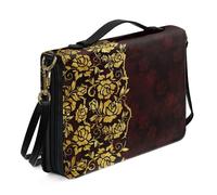 Ceudet Housses de bible en cuir pour enfants filles et garçons pour hommes et femmes - Étui biblique avec bandoulière - Housses de bible personnalisées pour femmes et hommes, Rouge, or rose, rose,