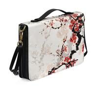 Ceudet Housses de bible en cuir pour femmes et hommes - Housses de bible en cuir pour femmes et hommes - Sac fourre-tout pour femme et homme, Pêcher à l'encre, xx-large