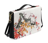 Ceudet Housses de bible en cuir pour femmes et hommes - Housses de bible en cuir pour femmes et hommes - Sac fourre-tout pour femme et homme, Plum Blossom, L