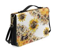 Ceudet Housses de bible en cuir pour homme et femme avec poches, kit d'accessoires bibliques, abeilles., L