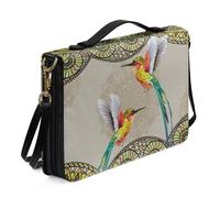 Ceudet Housses de bible en cuir pour homme et femme avec poches, kit d'accessoires bibliques, Colibri 01, xx-large