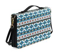 Ceudet Housses de bible en cuir pour homme et femme avec poches, kit d'accessoires bibliques, Motifs ethniques 01, L