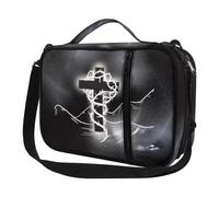 Ceudet Housses de bible personnalisées pour femmes et hommes - Étui de transport mignon pour étude de la Bible, Imprimé croix d'épines, Taille unique