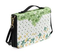 Ceudet Housses de bible personnalisées pour femmes, hommes, enfants, filles, garçons, housses de bible pour femmes et hommes avec poches, Écailles de poisson vert, M