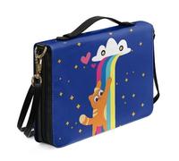 Ceudet Housses de Bible personnalisées pour homme et femme - Étui en cuir pour la Bible occidentale, Chat arc-en-ciel., M