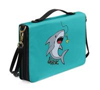 Ceudet Housses de livre biblique pour femmes et hommes - Housses de bible en cuir pour homme et femme - Kit d'accessoires de bible occidentale, Dessin animé requins, xx-large