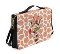 Ceudet Housses de livre biblique pour femmes et hommes - Housses de bible en cuir pour homme et femme - Kit d'accessoires de bible occidentale, Girafe à pois, x-large