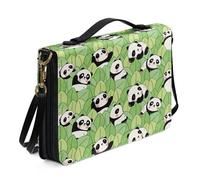 Ceudet Housses de livre biblique pour femmes et hommes - Housses de bible en cuir pour homme et femme - Kit d'accessoires de bible occidentale, panda, x-large