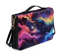 Ceudet Housses de livre pour couverture rigide en cuir pour homme et femme - Kit d'accessoires de la Bible occidentale, Univers de couleur, xx-large