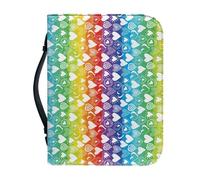 Ceudet Kit d'accessoires bibliques pour adolescentes, filles, femmes, sac fourre-tout biblique, Cœurs colorés entrelacés, M