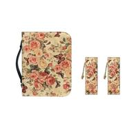 Ceudet Lot de 2 housses de bible en cuir synthétique avec motif tournesol pour femme, grande taille, légères, classiques, cousues, étanches, marque-pages, Rose papillon., XL Size