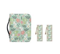 Ceudet Sac à main bible en cuir synthétique pour femme et fille avec poignée durable et marque-pages, taille M-2XL, Jolie fleur., M-9.2"x6.3"x1.6"