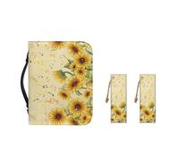 Ceudet Sac à main bible en cuir synthétique pour femme et fille avec poignée durable et marque-pages, taille M-2XL, Note de musique tournesol, L-10.2"x7"x1.9"
