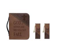 Ceudet Sac à main bible en cuir synthétique pour femme et fille avec poignée durable et marque-pages, taille M-2XL, Croix de loup de Pâques, 2XL-12"x9"x2.4"