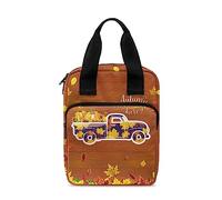 Ceudet Sac de transport pour Bible avec poignée et poche zippée, Camion citrouille feuille d'automne floral, Taille unique
