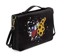 Ceudet Sac fourre-tout bible imprimé dinosaure 3D pour femme, housse de rangement avec poignée, sac bible imperméable avec bandoulière, cadeau pour chrétien, noir et vert, M, Papillon Tournesol -