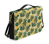 Ceudet Sac fourre-tout Bible imprimé floral de chèvre pour femme, étui de bible en cuir synthétique avec bandoulière, sac de bible d'église pour étude, accessoires de bible, vert et blanc, taille XL,