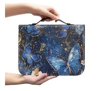 Ceudet Sac fourre-tout en cuir synthétique avec verset colibri pour homme, femme, fille, garçon, housse de bible multifonction avec poignées et fermeture éclair, convient pour l'école, l'église, les