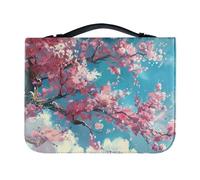 Ceudet Sac fourre-tout en cuir synthétique avec verset colibri pour homme, femme, fille, garçon, housse de bible multifonction avec poignées et fermeture éclair, convient pour l'école, l'église, les