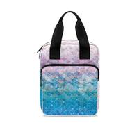 Ceudet Sacs bibliques avec support pour écriture, sac d'étude biblique, Écailles de sirène bleu et rose, Taille unique