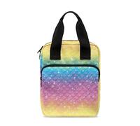 Ceudet Sacs bibliques avec support pour écriture, sac d'étude biblique, Écailles de sirène colorées 02, Taille unique