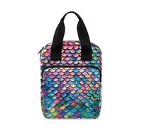 Ceudet Sacs bibliques avec support pour écriture, sac d'étude biblique, Écailles de sirène colorées 02, Taille unique