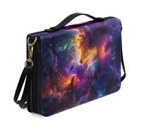 Ceudet Sacs bibliques fantaisie pour femmes et filles en cuir synthétique avec sangle et poignée marque-page Sac d'église, Ciel étoilé coloré., x-large