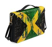 Ceudet Sacs bibliques fantaisie pour femmes et filles en cuir synthétique avec sangle et poignée marque-page Sac d'église, Drapeau jamaïque., M